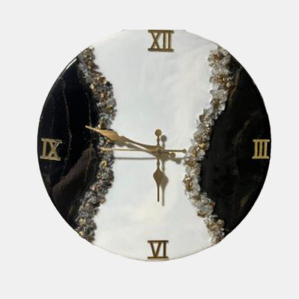 Black & White Marble Clock